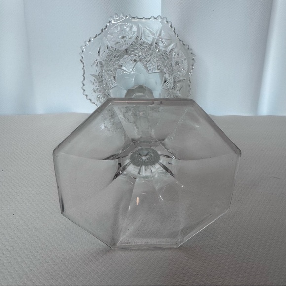 Lovely “Pres Cut” Glass for Candy/Compote Dish - Picture 5 of 8